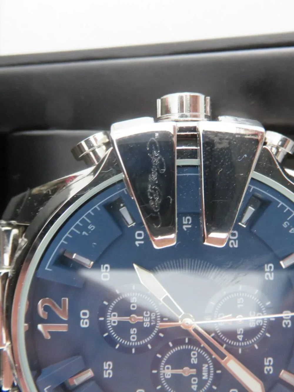 (#140) Ed Hardy Men's Watch Blue/Sliver Strap